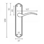 Manilla Placa Latonada  256x47 Mm (Juego 2 Uds) - Imagen 2