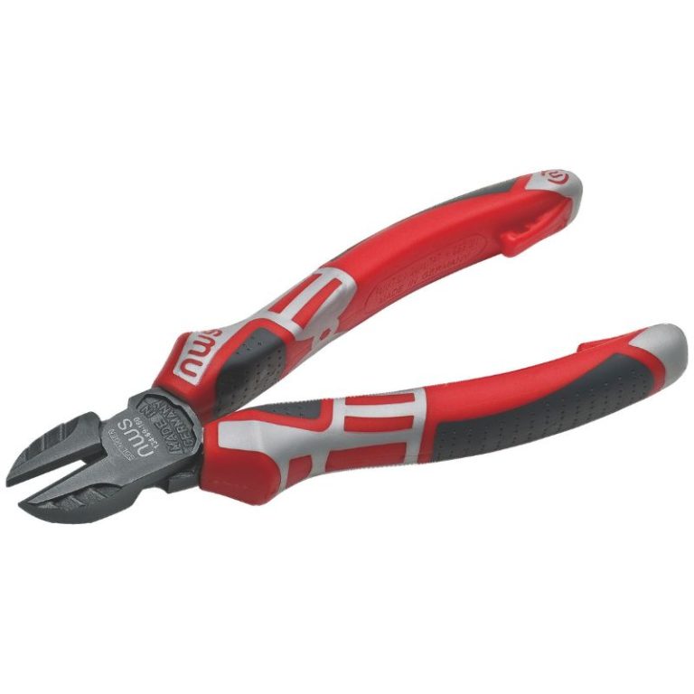 Alicate diagonal NWS 160mm CombiMax con mangos ergonómicos rojos y grises