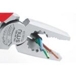 Alicate NWS CombiMax VDE de 180 mm con mangos aislados rojos y amarillos