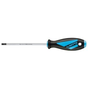 Destornillador plano Witte 150mm MAXX con punta de 5,5 mm y mango negro y azul