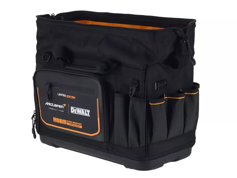 Bolsa herramientas DeWalt McLaren DWST60104-9 negra con detalles naranjas