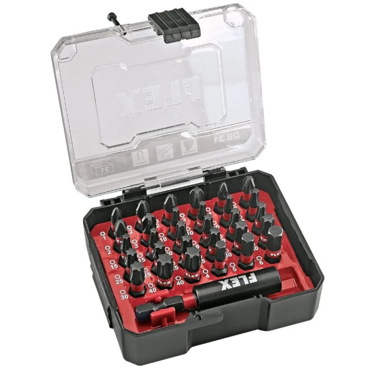 Juego puntas FLEX DB31 de 31 piezas con portapuntas y estuche