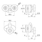 Rodamiento mampara nylon 23 mm para renovar el baño - Imagen 2
