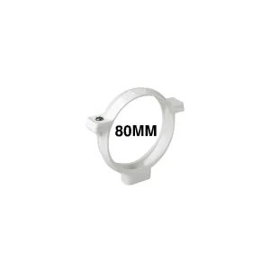 Brida Tubo Canalon Ø 80 Mm Blanco