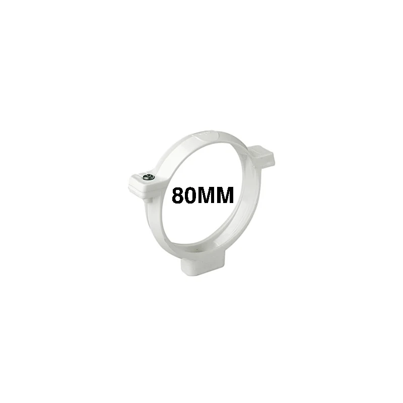 142198-brida-tubo-canalon-80-mm-blanco Brida Tubo Canalon Ø 80 Mm Blanco - Imagen 1