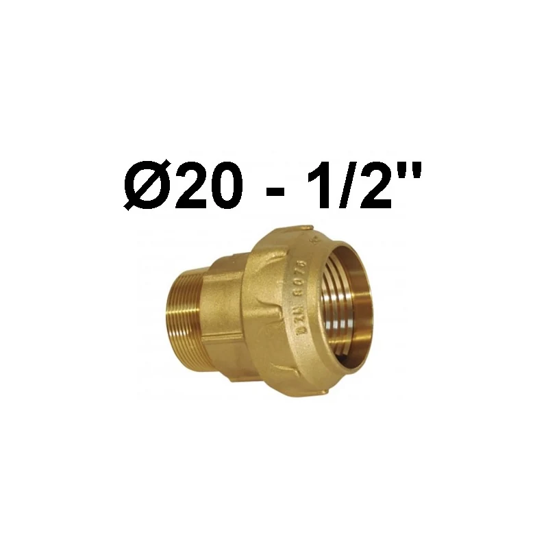 Enlace Rosca Macho 20-1/2" Laton Fitting