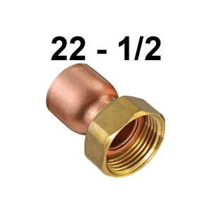 Racor Loco Soldar Recto Hembra 22 1/2"