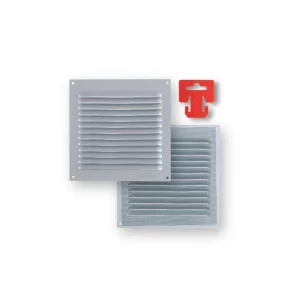 Rejilla Ventilacion Aluminio + Mosquitera 15x15 Cm Plata