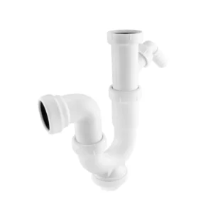 Sifon Curvo Extensible 1-1/2" Salida Ø40 Toma Lavadora-lavavajilla