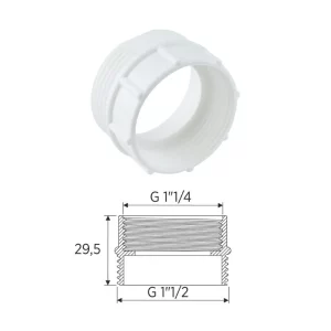 Adaptador Convertidor Roscas M 1 1/2-h 1 1/4