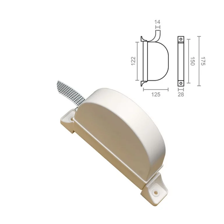 recogedor persiana marfil 18mm correspondiente a Recogedor Persiana Abatible Marfil 18mm