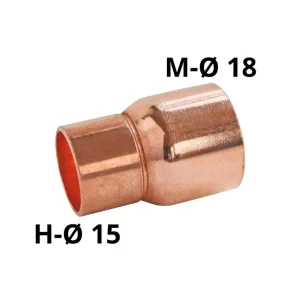 Manguito Cobre Reduccion M-ø 18 H-ø 15