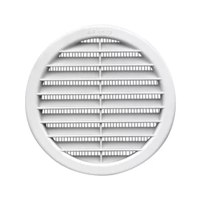 Rejilla Ventilacion Empotrar Redonda Ø 100mm Blanca