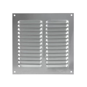Rejilla Ventilacion Aluminio Con Mosquitera 20x20 Cm Plata