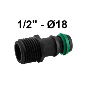 Union Rosca Macho 1/2" - 18 Mm C/anilla Seguridad