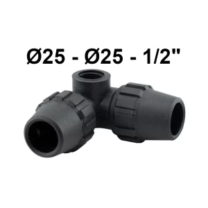 Codo 3 Salidas 25-25-1/2 Fitting