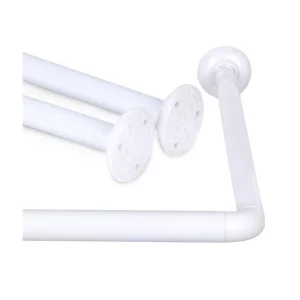 Barra cortina curva 80-122 cm para renovar el baño