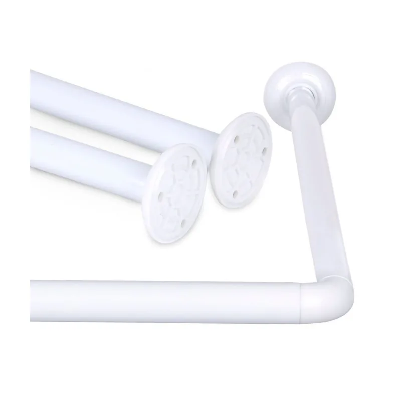 Barra cortina curva 80-122 cm para renovar el baño
