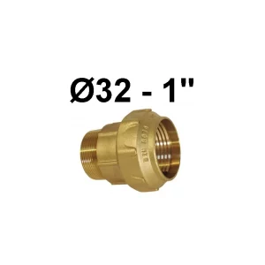Enlace Rosca Macho Ø 32-1" Laton Fitting