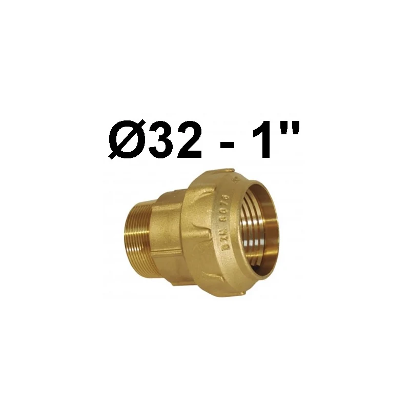 Enlace Rosca Macho Ø 32-1" Laton Fitting