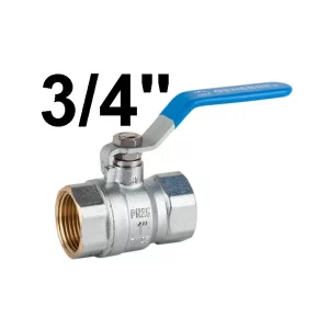 Valvula Esfera Metal Maneta H-h 3/4 "