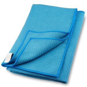 Bayeta microfibra coche 61x61 cm de color azul con bordes rematados