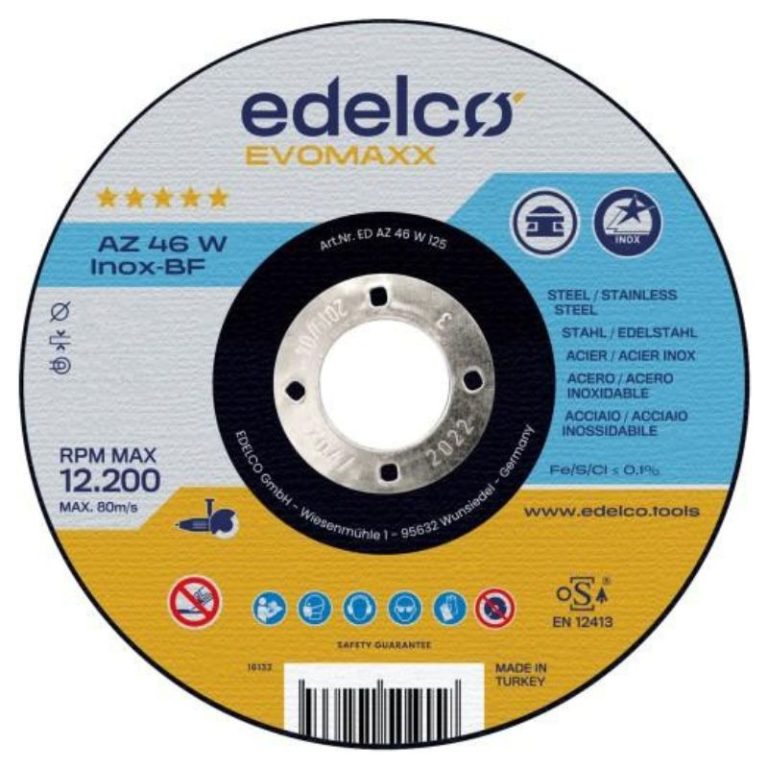 Disco corte metal inox EvoMaxx AZ 46 W para amoladora angular