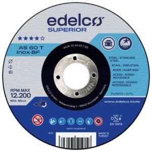Disco corte inox profesional Edelco Superior 115x1 mm para acero inoxidable