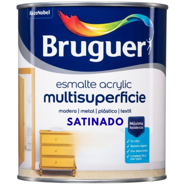 Esmalte multisuperficie satinado exterior e interior Bruguer para madera hierro yeso y cemento