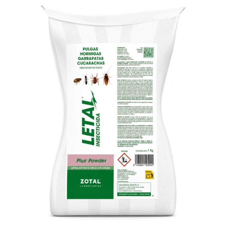 Insecticida Letal Plus 1kg Powder de Zotal para insectos rastreros y ácaros