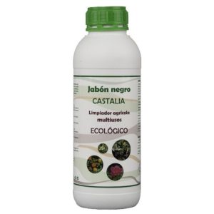 Jabón potásico Castalia negro en botella de 1 litro con tapón verde