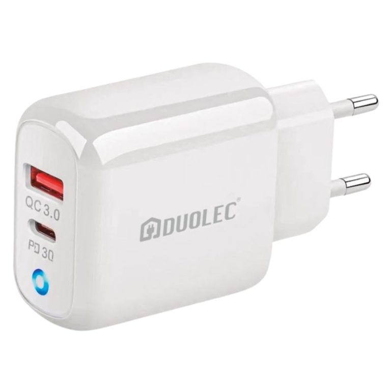 Cargador usb tipo c DUOLEC CVR6 con doble puerto USB y USB C