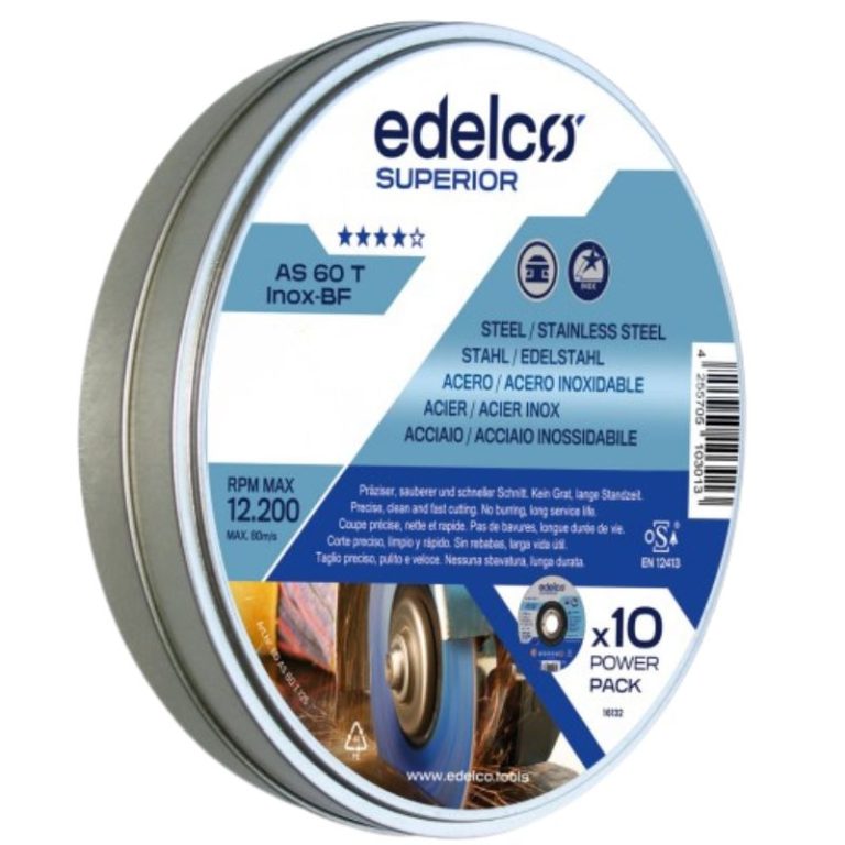 Disco corte inox profesional Edelco Superior 115x1 mm para acero inoxidable