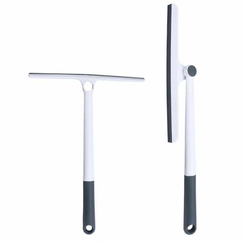 Limpiacristales plegable 26 cm blanco y gris con cabezal abatible