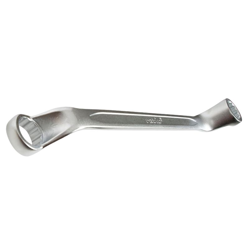 Llave estrella acodada acero con acabado satinado y perfil alto