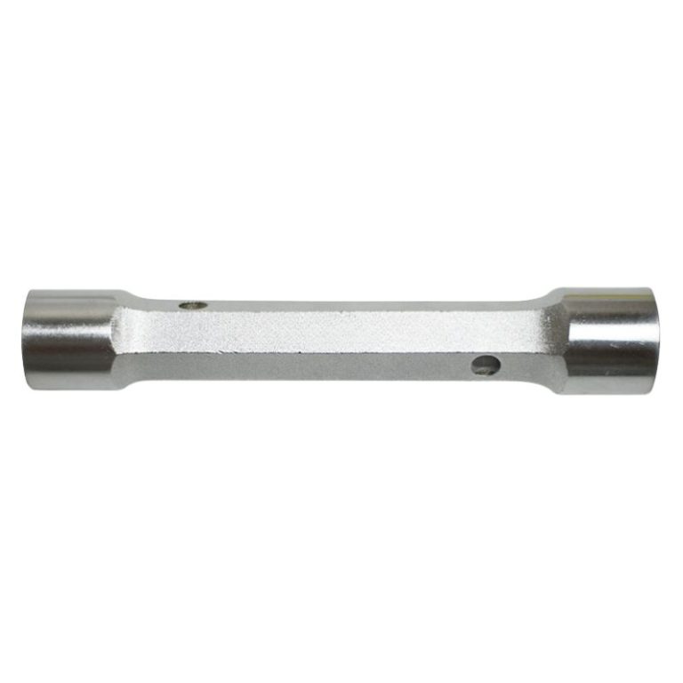 Llave fija tubo recta acero con bocas forjadas y acabado satinado