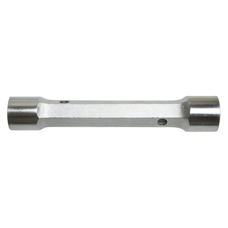 Llave fija tubo recta acero con bocas forjadas y acabado satinado