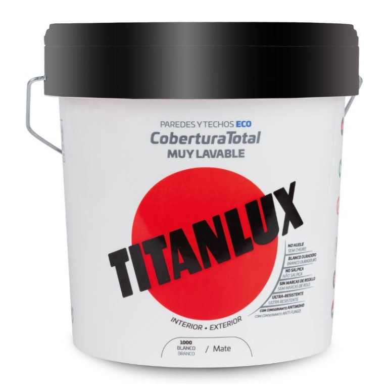 Pintura Cobertura Total Titanlux blanco mate para paredes y techos