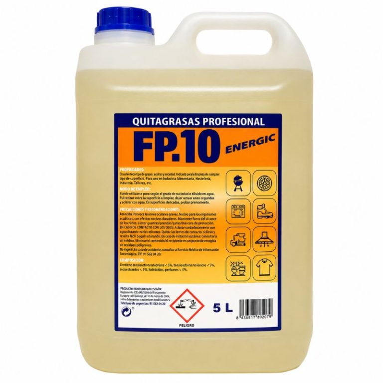 Quitagrasas profesional FP10 Energic en garrafa de 5 litros con tapón azul