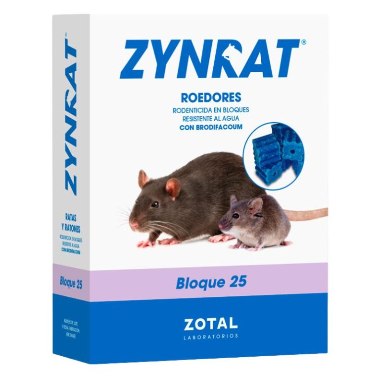 Raticida bloque brodifacoum parafina listo para el control de ratones y ratas